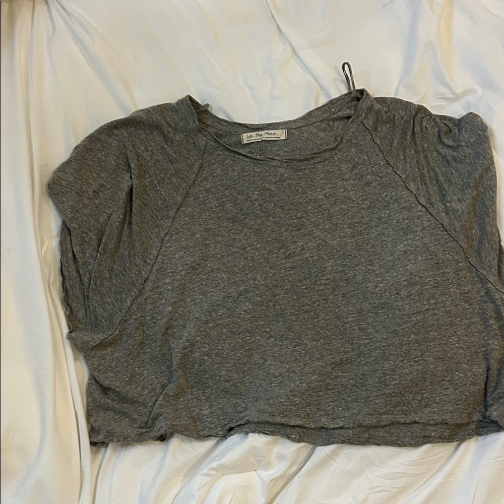 We The Free Gray Women's Cropped Tee